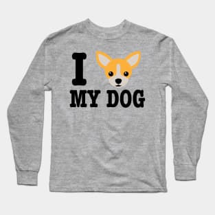 I Love My Dog - Dog Lover Dogs Long Sleeve T-Shirt